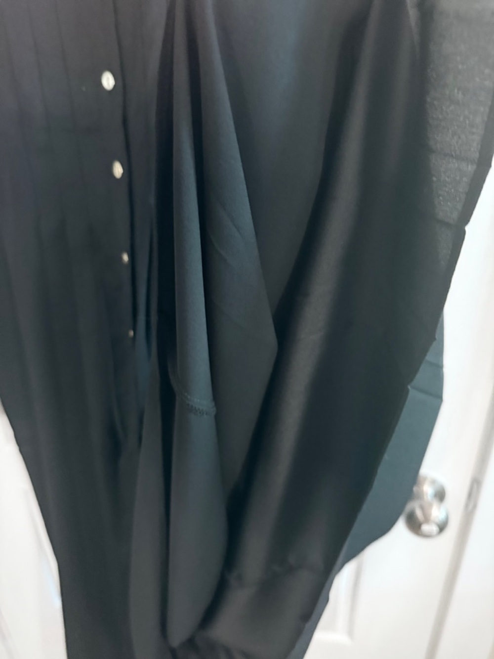 NWT Beautiful Ann Taylor Black Pleated Long-Sleeve Dress size 12 - Picture 5 of 5